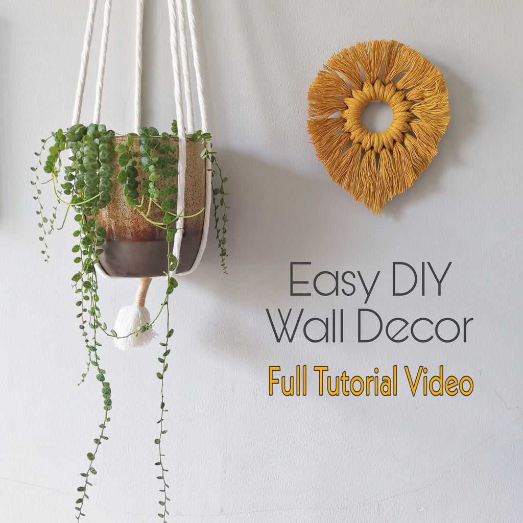 DIY Small Wall Hanger with Simple Macrame Knots