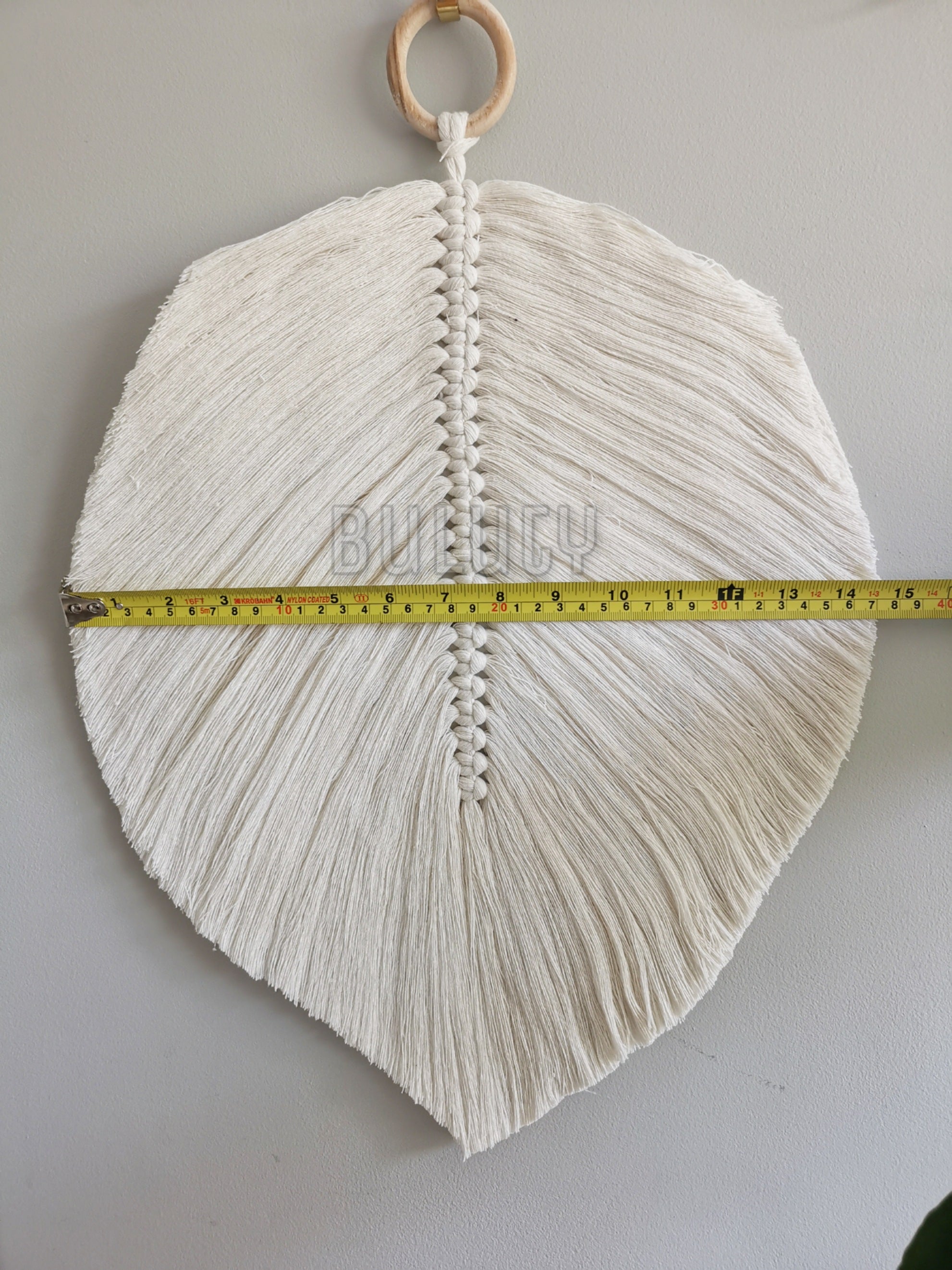 15 macrame feather xlarge wall outlet decor piece